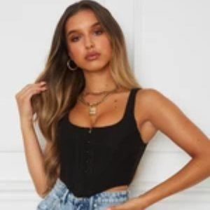 Bad Gal Bustier Black - White Fox